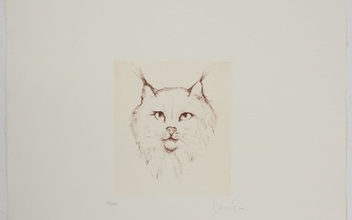 Leonor FINI (1907-1996). Le chat. Estampe signée en bas à droite au graphite et numérotée...