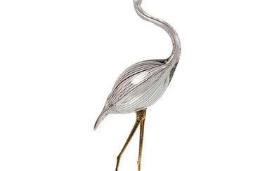 Licio Zanetti Italian Art Glass Flamingo Sculpture