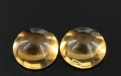 Loose 25.70 CTW Citrine Matched Pair