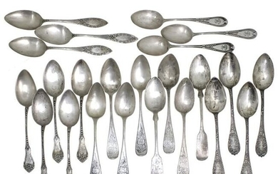 Lot of Silver Spoons, Germany, Late 19th Century.