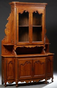 Louis Provincial Louis XV Style Carved Cherry and Oak