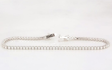 Luxury Jewelry Diamond Tennis Bracelet - 14 kt. Gold, White gold - Bracelet - 2.45 ct Diamonds - Diamonds