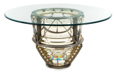 [M] A FRESNEL LENS COFFEE TABLE