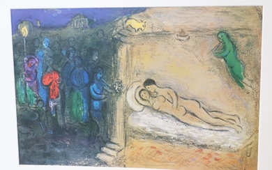 Marc Chagall (1887-1985) "Hymenäus", lithographie offset en couleurs, Daphnis & Chloe, George Braziller, New York...