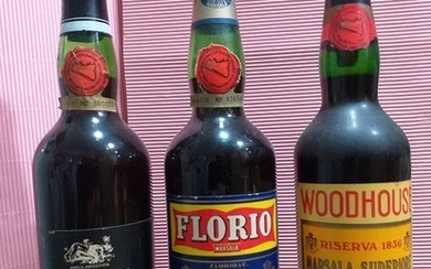 Marsala Superiore: 1836 Solera Riserva Woodhouse & NV Florio Riserva Egadi & NV Florio Stravecchio - Sicily - 3 Bottles (0.7L)