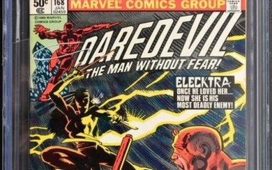 Marvel Comics DAREDEVIL #168, CGC 8.5
