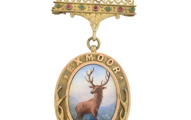 Masonic interest, A silver gilt lodge medallion, Exmoor lodge 2390