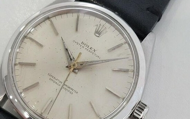 Mens Rolex Oyster Perpetual Ref 1002 34mm 1960s Automatic Swiss Vintage RA143