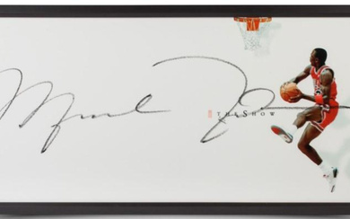Michael Jordan Signed Bulls "The Show II" Custom Framed Lithograph (UDA)