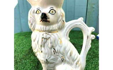 Mid 19thc English Staffordshire Spaniel Dog Porcelain