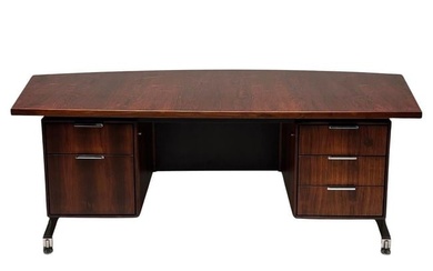 Mid-Century Modern George Nelson Style Partners / Executive Desk, Rosewood