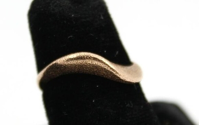 Milor Designer 14K Rose Gold Sculptural Ring