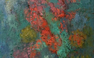 Miriam Bromberg, Multicolor Flowers IV, Oil Painting