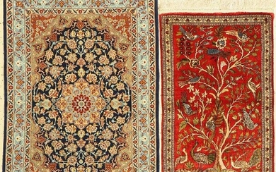 Mixed lot of Persian Qum silk, 50 years, pure natural