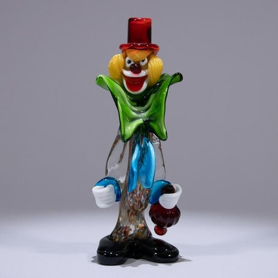 Murano Clown Venetian Glass Sculpture