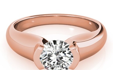 Natural 2 CTW Diamond Engagement Ring 18K Rose Gold