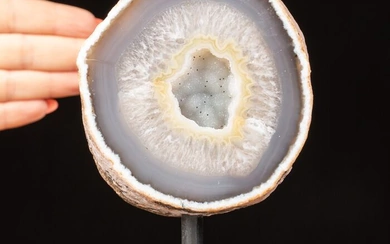 Natural Agate Geode "SUN ENERGY" Crystals on matrix - 155×100×60 mm - 931 g