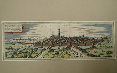 Netherlands, Town plan - Groningen; G. Braun / F.Hogenberg - Groeninga - 1561-1580