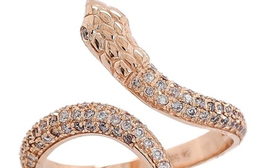 ***No Reserve Price*** 0.42 Carat Pink Diamond Ring - 14 kt. Pink gold - Ring