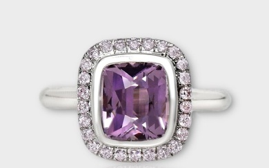 No Reserve Price - IGI Unheated 2.37 tw - Engagement ring - 14 kt. White gold Spinel - Diamond