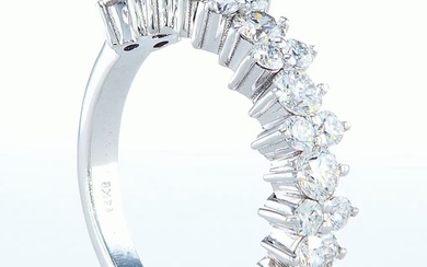 No Reserve Price - Ring - 14 kt. White gold Diamond (Natural)