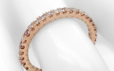 No Reserve Price - Ring Rose gold - 0.56 tw. Pink Diamond (Natural coloured)