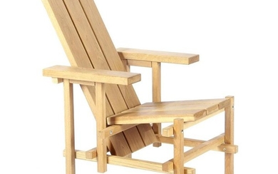 Oak armchair inspired by Gerrit Rietveld