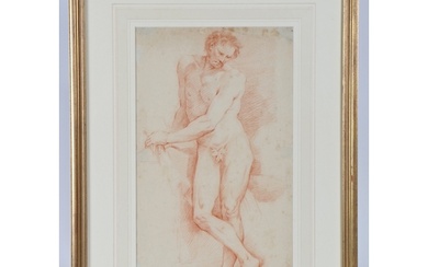 Old Master School (18th Century) Male Nude unsigned, rouge...
