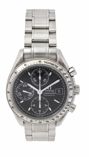Omega A wristwatch of steel. Model Speedmaster, ref. 3513.50. Mechanical chronograph movement...