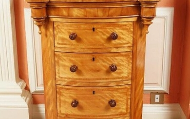 PAIR OF 19TH-CENTURY SATINWOOD CHESTS