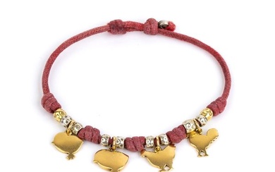 POMELLATO, Dodo collection, gold and silver lanyard bracelet