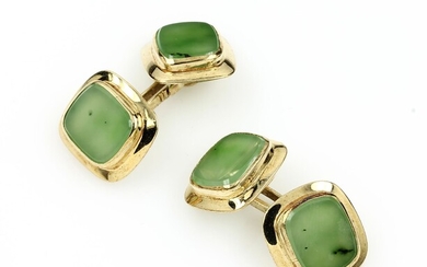 Pair of 14 kt gold cuff links...