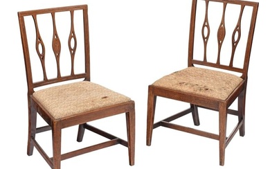 Pair of American Federal "Cotton" Inlaid Side Chairs