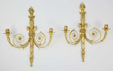Pair of Carved and Gilt Sconces, circa 1890