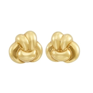 Pair of Gold Knot Earclips, Verdura