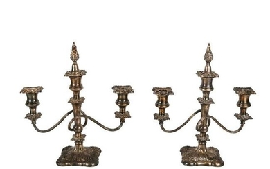 Pair of Silver Plate Candelabra