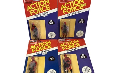 Palitoy Action Man Action Force Red Shadow (Single Cell Bubble Version), on card with blister pack (4)