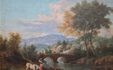 Paolo Anesi (1697 - 1773), Ambito di - Paesaggio con figure