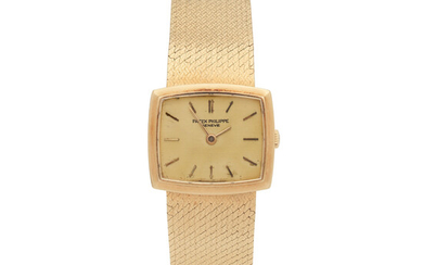 Patek Philippe. A lady's 18K gold manual wind bracelet watch Ref 3352/1, Circa 1970