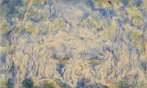 Paul Cézanne (1839-1906), Baigneuses devant une montagne (recto); Etude de maison (verso)