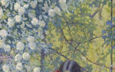 Philip Leslie Hale (1865-1931), The Rose Tree Girl