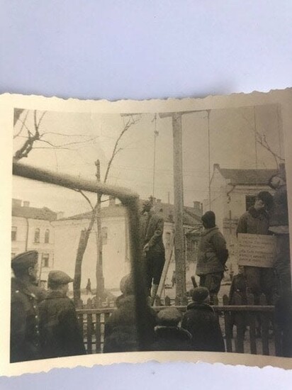 Photo of Partisans Hanged by Germans in Belarus 1942