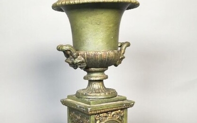 Pied de lampe en fonte en forme de vase Médicis... - Lot 13 - De Baecque et Associés