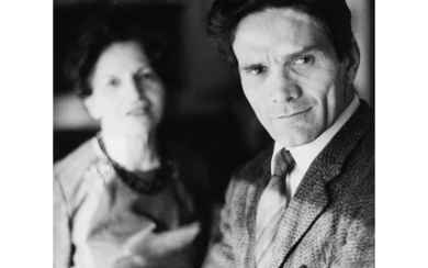 MARIO DONDERO ( 1928 - 2015 ) , Pier Paolo Pasolini con la madre 1962 Gelatin silver print, printed 1970 ca. Signed, titled, dated and 1/2 verso. Framed....
