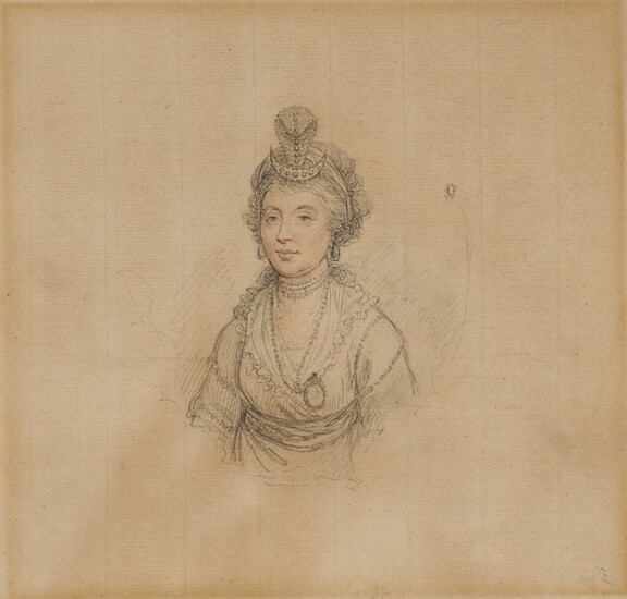 Portrait of an elegant woman, Francesco Bartolozzi