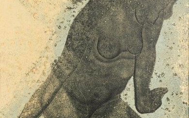 Prim FULLA (1932-2015) 'Naked' a mixed media on paper.