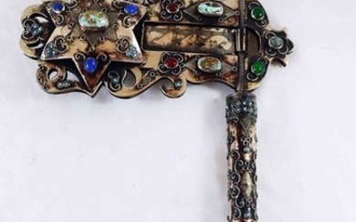 Purim rattle - .840 silver - Turkey - First half 20th century