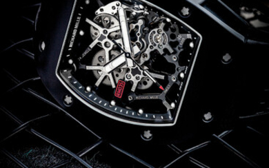 RICHARD MILLE. A MAGNESIUM-ALUMINIUM TONNEAU-SHAPED SKELETONISED WRISTWATCH WITH SWEEP CENTRE SECONDS