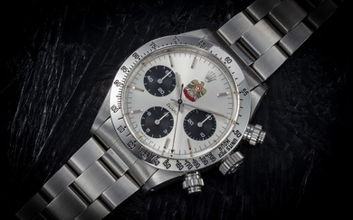 ROLEX, DAYTONA REF. 6265, A RARE AND IMPORTANT STAINLESS STEEL...