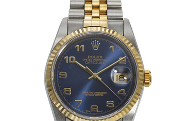 ROLEX, REF. 16233, DATEJUST, A FINE STEEL AND 18K YELLOW GOLD WRISTWATCH WITH DATE